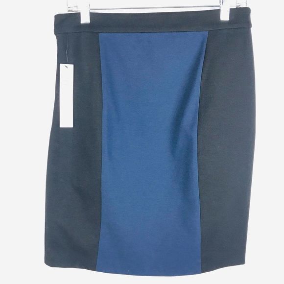 DKNYC Color Block Skirt with Zipper Split - Picture 4 of 6